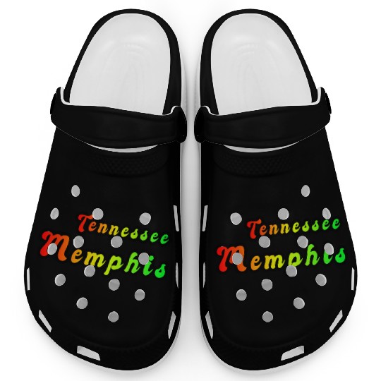 Memphis Tennessee rainbow design Clogs