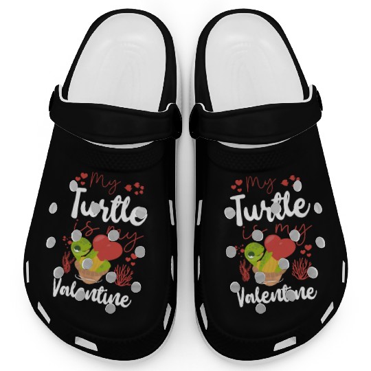 Sea Turtle Tortoise Valentines Day Clogs