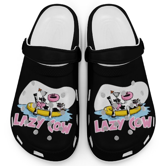 Lazy Cow Cute Cow Animal Lover Clogs
