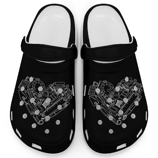 Art Teacher Heart Shape Teacher Apparel Clogs Gift