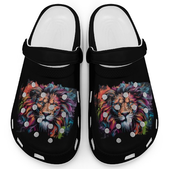 Graffiti Style Lion | Lion Lovers Clogs