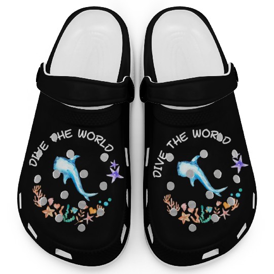 Dive The World Scuba Scuba Diving Ocean Lovers Clogs