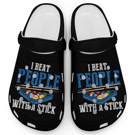 Billiards Puns Pool Player Billiards Triangle Rack Clogs