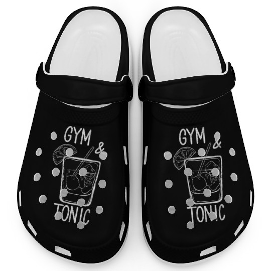Gym And Tonic Drink Funny Gin Lime Tonic Lifting Clogs