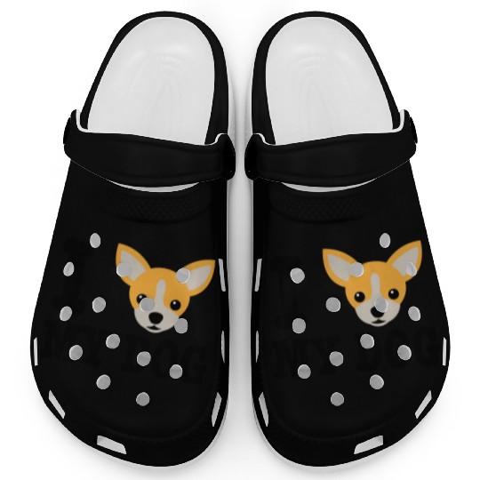I Love My Dog Chihuahua Design Clogs