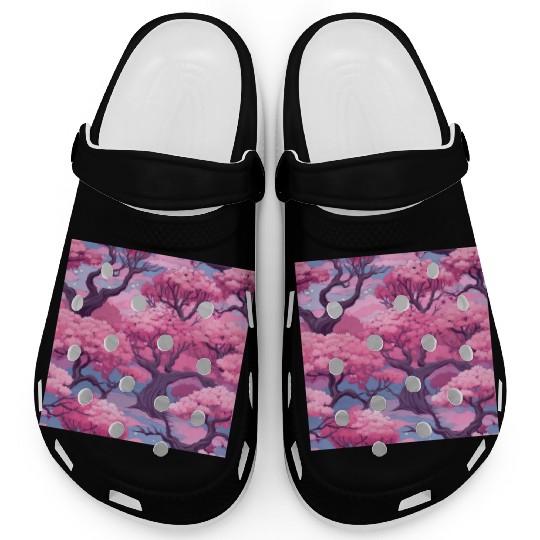Anime Euphoria: Fantasy Cherry Blossom Dreamscape Clogs