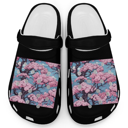 Anime Euphoria: Fantasy Cherry Blossom Dreamscape Clogs