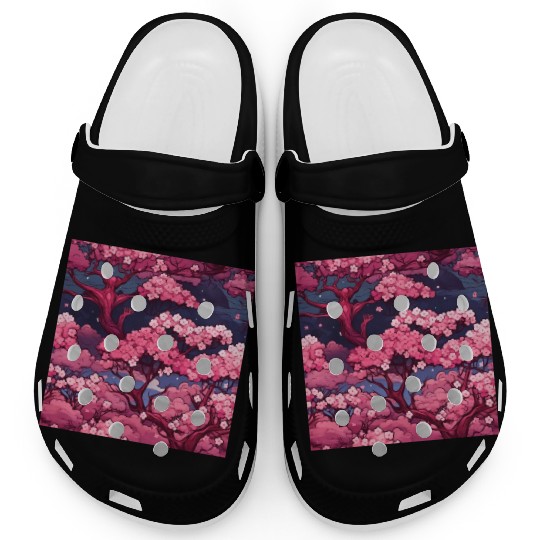 Anime Euphoria: Fantasy Cherry Blossom Dreamscape Clogs