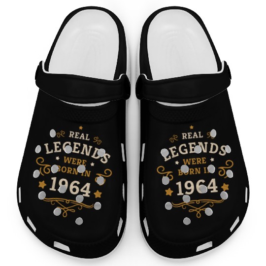 60th Birthday Gift Real Legends were born in 1964 Clogs