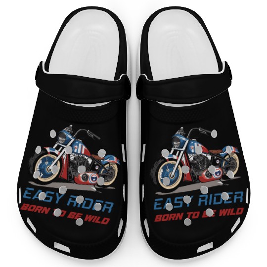 Easy Rider Motorcycle Chopper Stars and Stripes Clogs