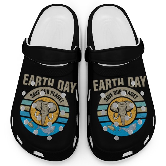 Earth Day Save Our Planet Conservation Design Clogs