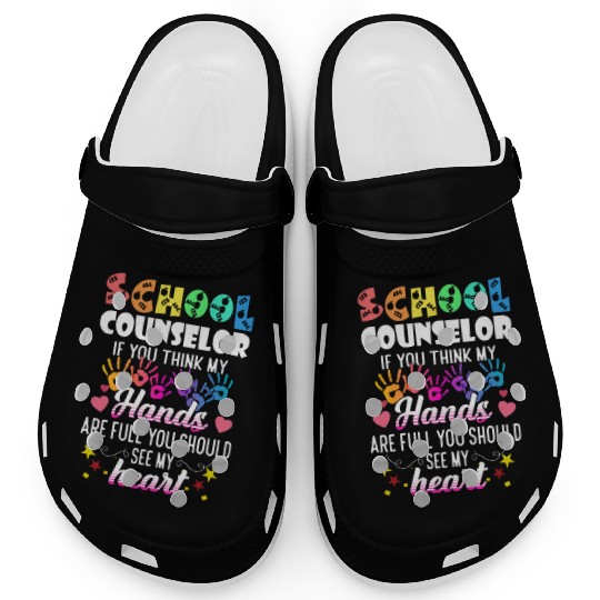 School Counselor Heart Teacher Appreciation Clogs