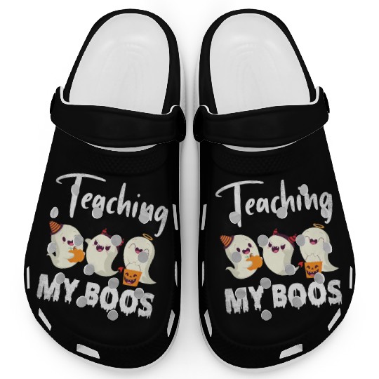 Ghosts Candy Corns Pumpkin Light Halloween Clogs