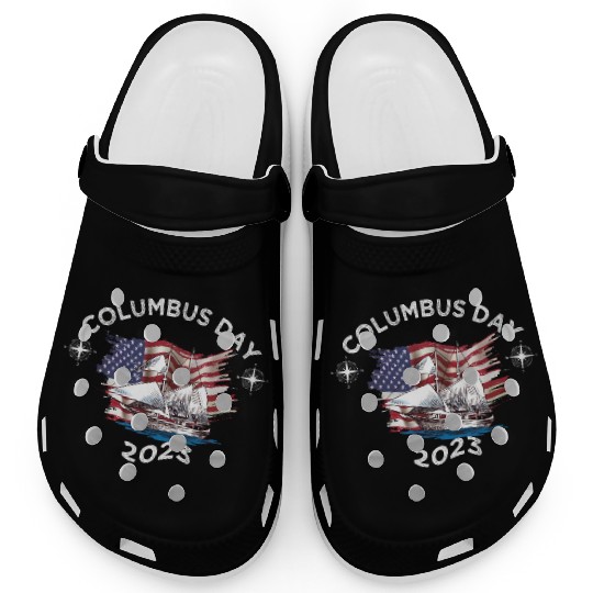 Exploring Columbus Day Compasses USA Flags Clogs