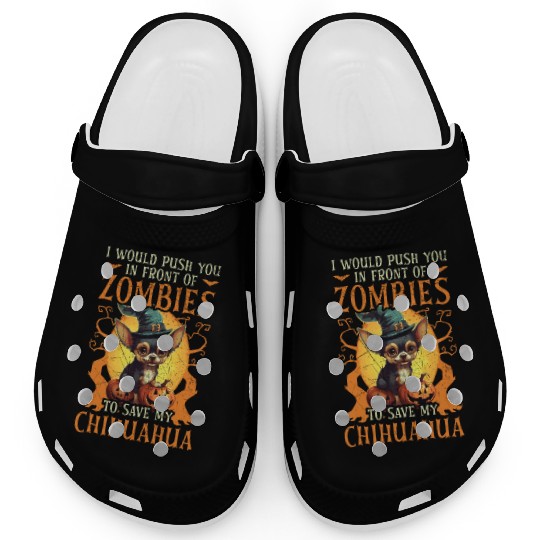 Chihuahua Halloween Puppy Trick Or Treat Dog Lover Clogs