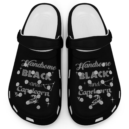 Handsome Black Capricorn Clogs