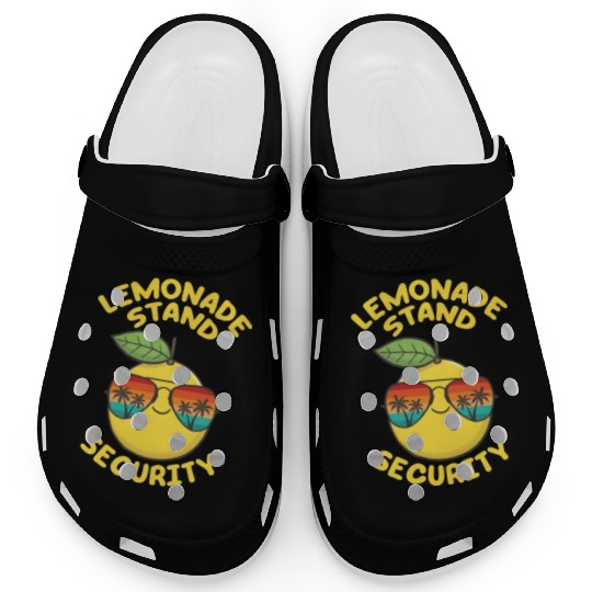 Lemonade Stand Security Cute Lemon Summer Clogs