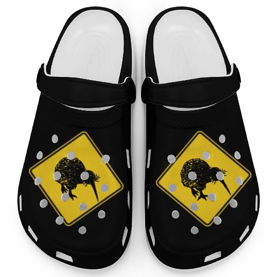 New Zealand Attention Kiwi Street Sign Camping Clogs
