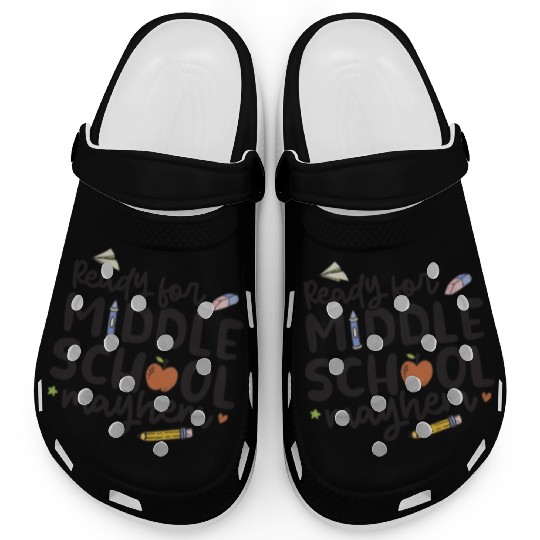 Middle School Mayhem - Funny Back to School Clogs