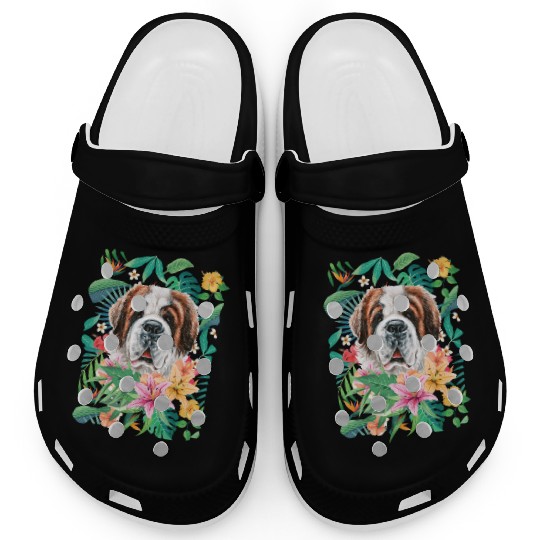 Tropical Saint Bernard Clogs