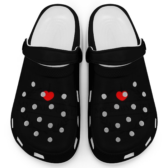 I heart love my baby girl Clogs