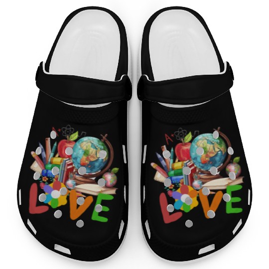 Teacher life , Retro teacher back to school Clogs