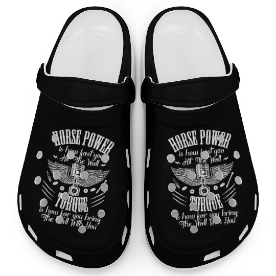 Horsepower Torque Car Mechanic Car Lover Retro Clogs