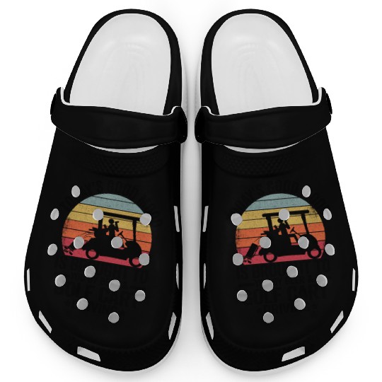 Beer Golf Cart Funny Golfer Vintage Golfing Quotes Clogs