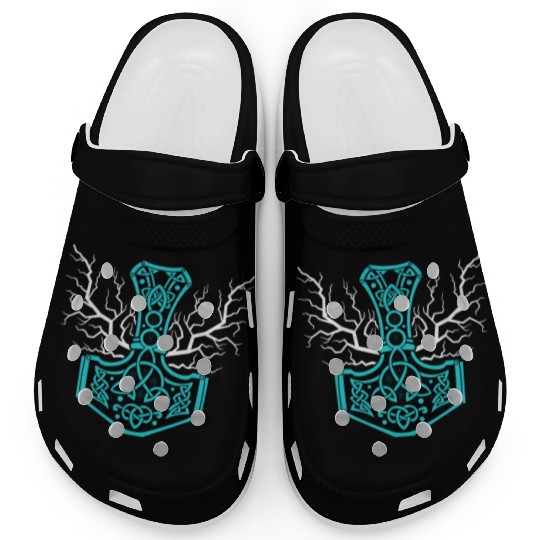 The Hammer Of Thor With Lightning Mjolnir Clogs