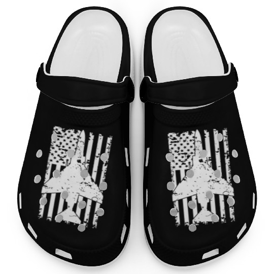 F 4 Phantom II Fighter Jet Patriotic Clogs