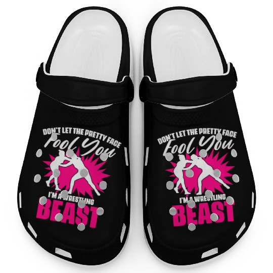 Funny Wrestling Sports Humor For A Girl Freestyle Clogs