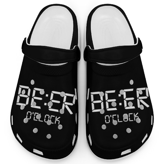 Beer Oclock Funny Saint Stpatricks Day Drinking Clogs