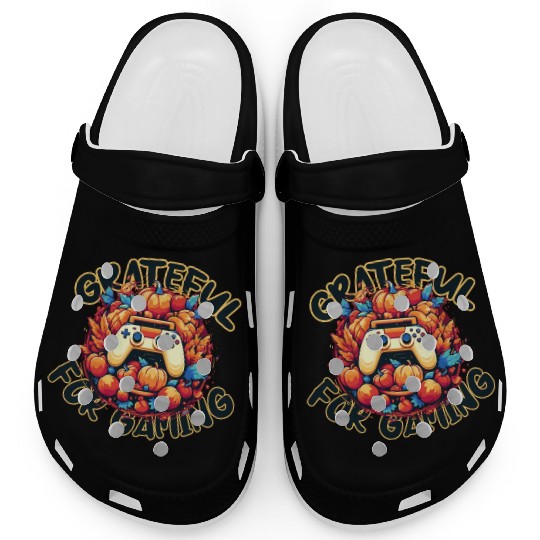 Gaming Thanksgiving Video Game Lover Gamer Design Clogs
