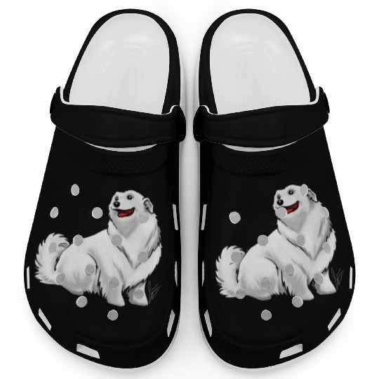 Dog Great Pyrenees White Clogs