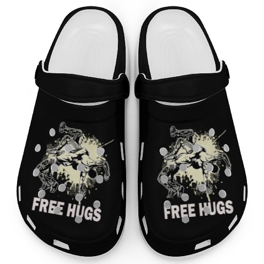 Free Hugs Wrestling Mens Youth Wrestling Lover Clogs