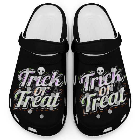 Trick Or Treat Spiderweb Halloween Clogs