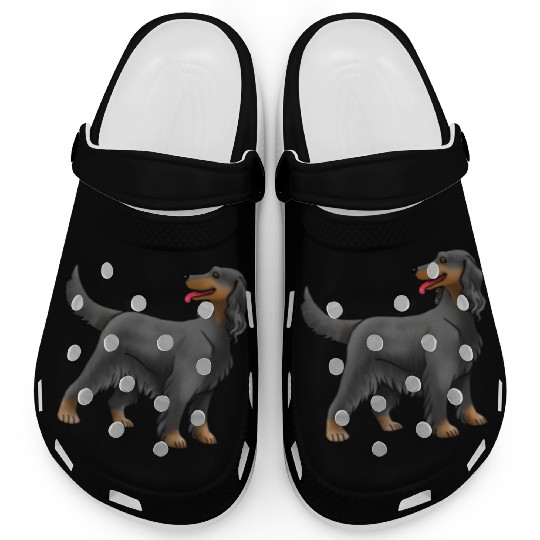 Dog Irish Setter Black And Tan Clogs