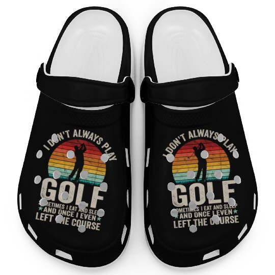 Fathers Day Gifts For Golf Dad Funny Golf Meme Clogs