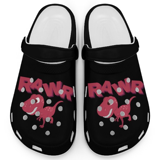 Rawr Cute Rex Dino Extinct Lover Tyrannosaurus Clogs