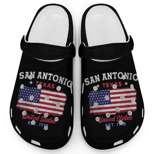 San Antonio Texas est 1718 Design for proud San Clogs