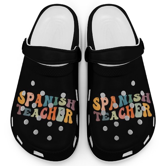 Groovy Spanish Teacher Maestra Bilingual Teaching Clogs