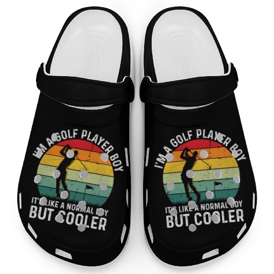 I'm A Golf Player Boy - Golfer Golfing Boys Clogs