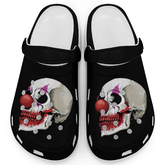 Laughing Clown Skull Fate Until Death Clogs