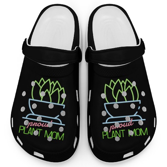 Proud Plant Mom Neon Style Clogs