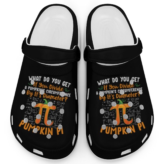 Funny Pumpkin Pi Halloween Costume Math Teacher Clogs