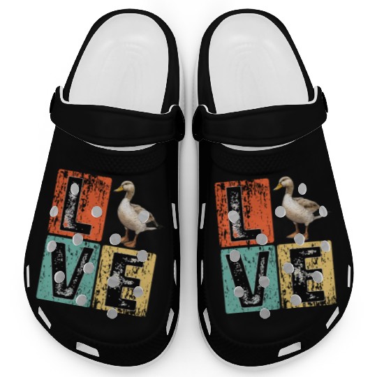 Retro Duck Hunting Duck Birds Lover Duck Hunter Clogs