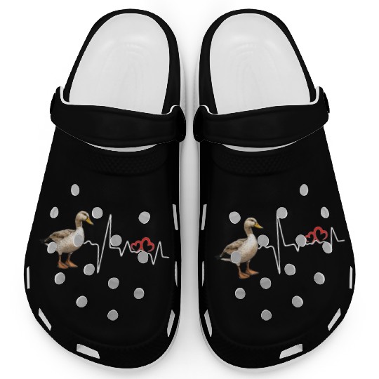 Duck Hunting Love Heartbeat Duck Hunter Clogs