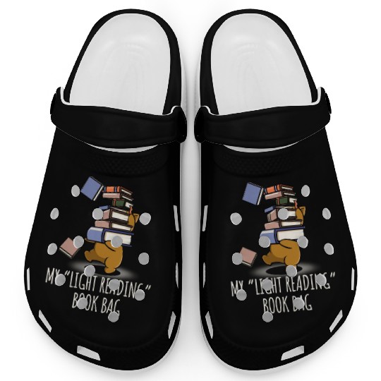 My Light Reading Book Funny Tote Bag Clogs