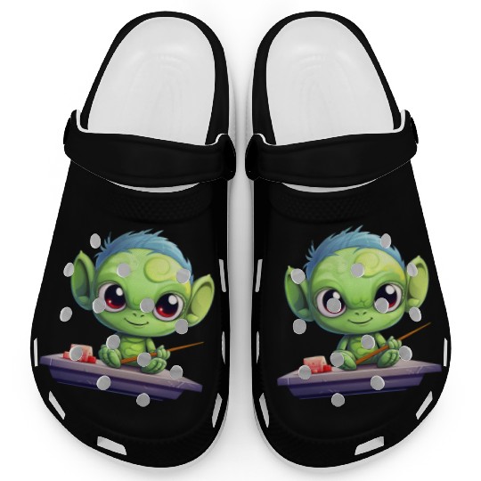 Alien Enjoying Sushi Clogs