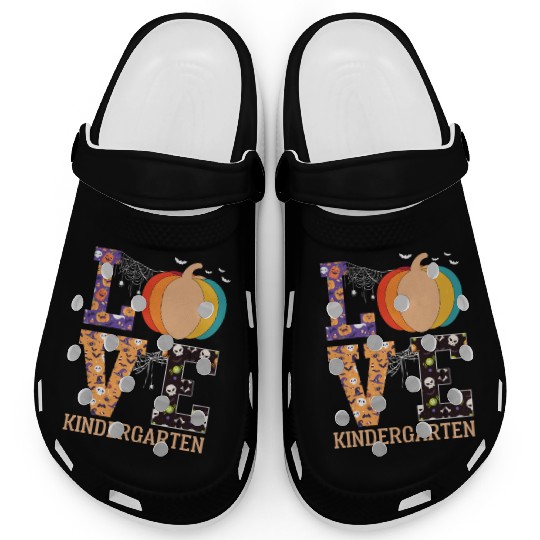 Love Pumpkin Candy Corn Halloween Love Costume Men Clogs